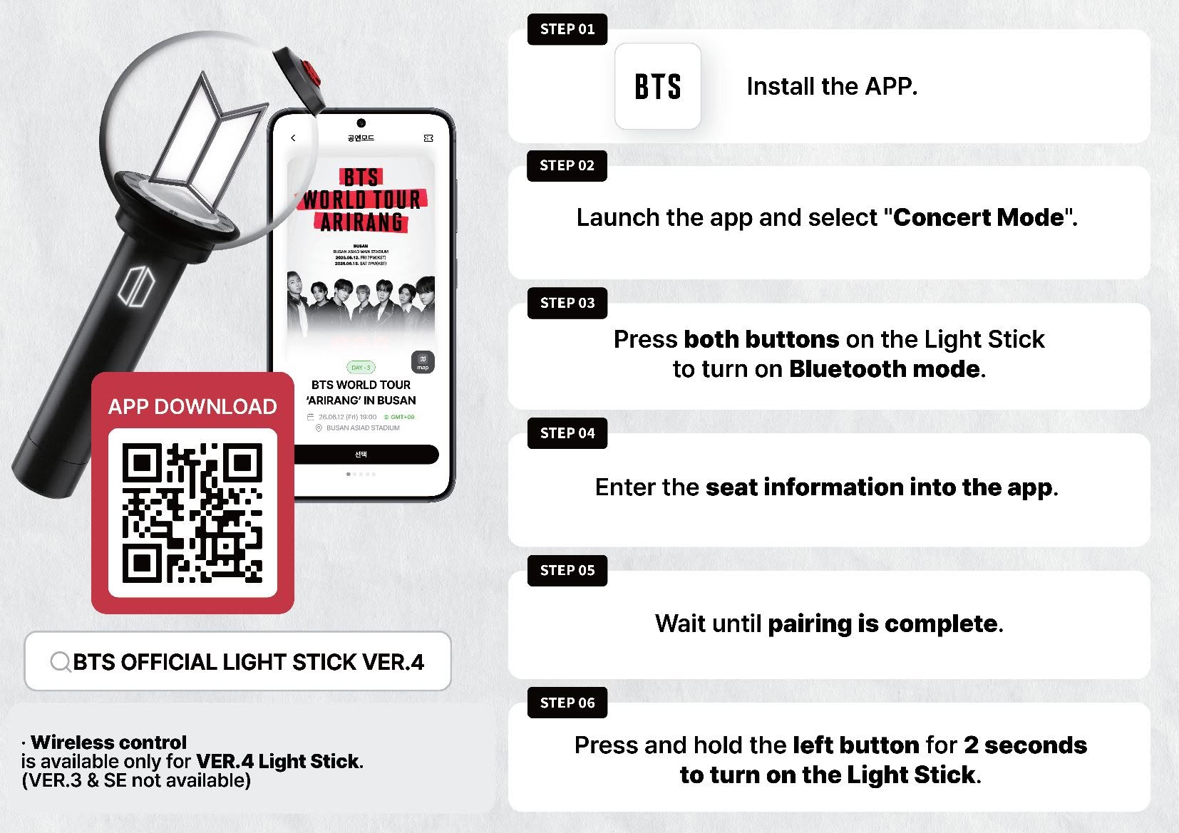BTS OFFICIAL LIGHT STICK VER.4