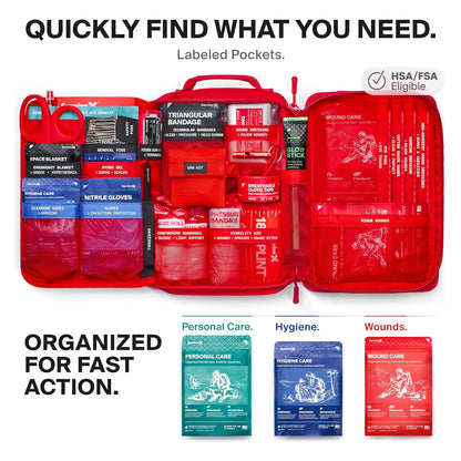 Survive Comprehensive Large First Aid Emergency Kit - Ideal for Cars, Camping, Outdoors