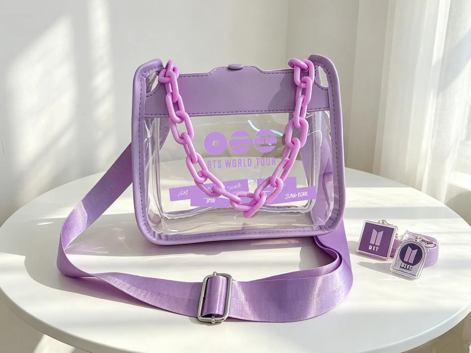 BTS ARIRANG World Tour Clear Crossbody Bag, Kpop Transparent Concert Bag, Stadium Approved Clear Purse,K-Pop Concert Gifts