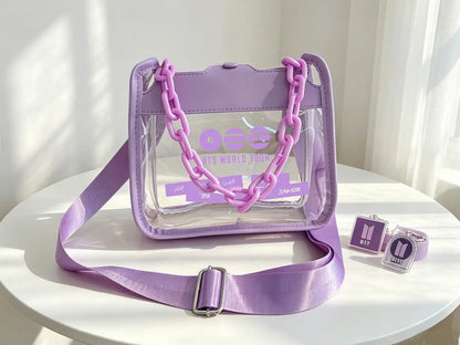 BTS ARIRANG World Tour Clear Crossbody Bag, Kpop Transparent Concert Bag, Stadium Approved Clear Purse,K-Pop Concert Gifts